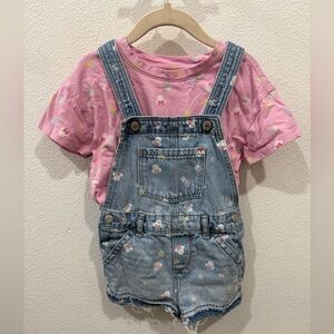 GAP x Disney Minnie Mouse Shortalls + Top size 4